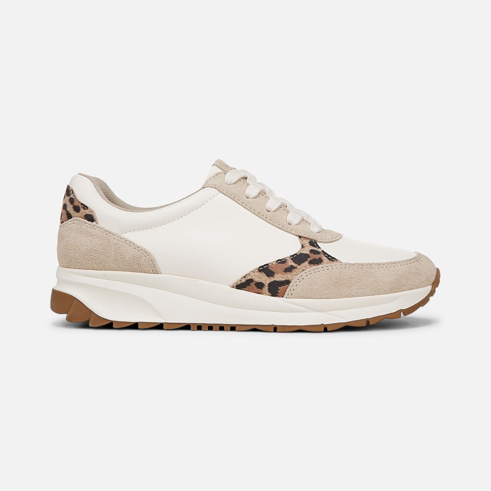 Naturalizer Shay Lace Up Sneaker - Warm White / Leopard Leather Naturalizer Shay Lace Up Sneaker - Warm White / Leopard Leather