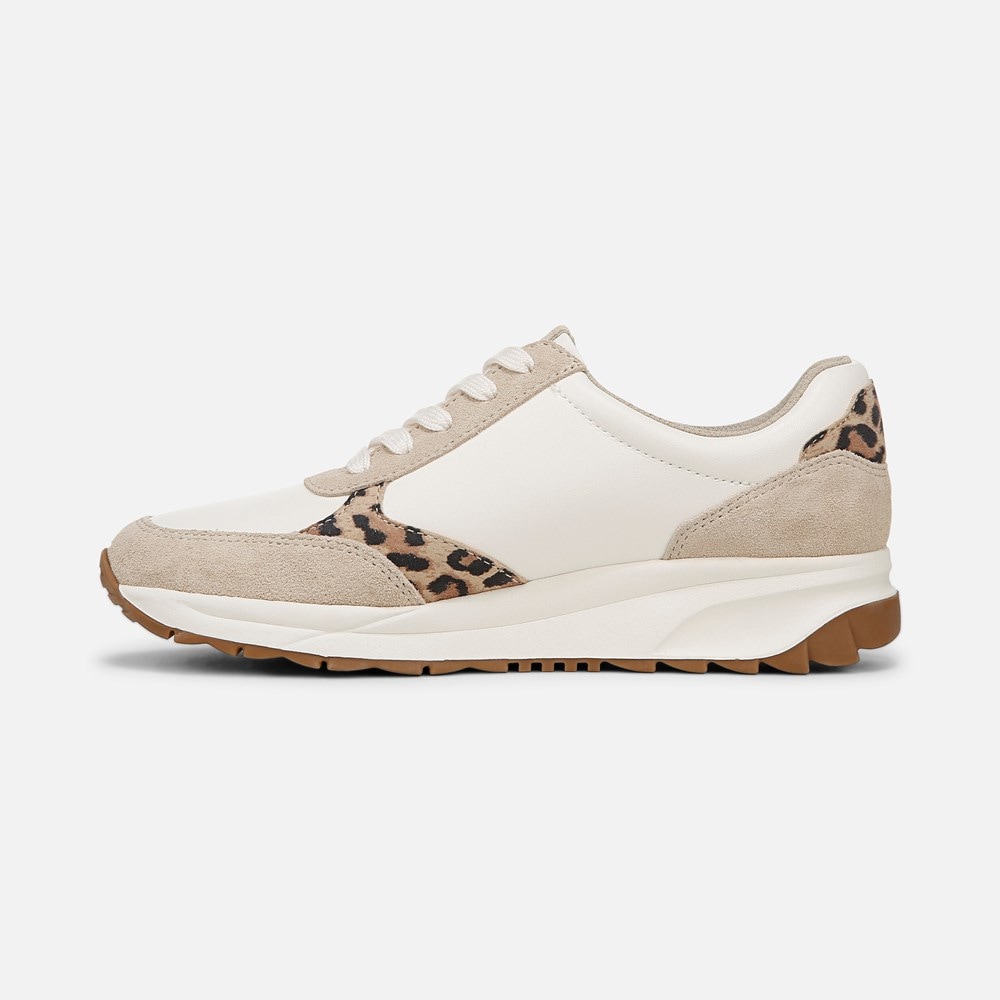 Naturalizer Shay Lace Up Sneaker - Warm White / Leopard Leather Naturalizer Shay Lace Up Sneaker - Warm White / Leopard Leather