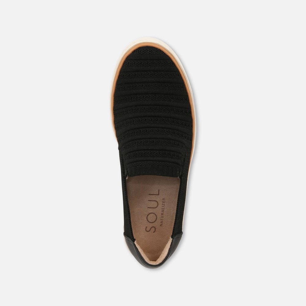 Naturalizer SOUL Kemper Slip On Sneaker - Black Fabric