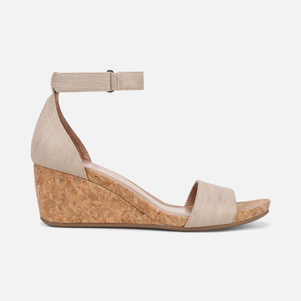 Naturalizer Areda Wedge Sandal - Fawn Beige Faux Leather Naturalizer Areda Wedge Sandal - Fawn Beige Faux Leather
