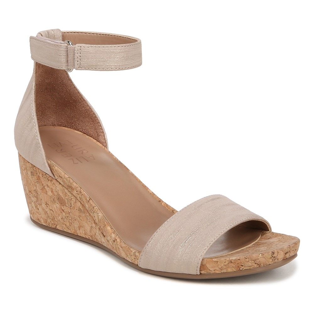 Naturalizer Areda Wedge Sandal - Fawn Beige Faux Leather Naturalizer Areda Wedge Sandal - Fawn Beige Faux Leather