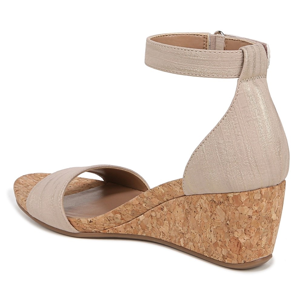 Naturalizer Areda Wedge Sandal - Fawn Beige Faux Leather Naturalizer Areda Wedge Sandal - Fawn Beige Faux Leather