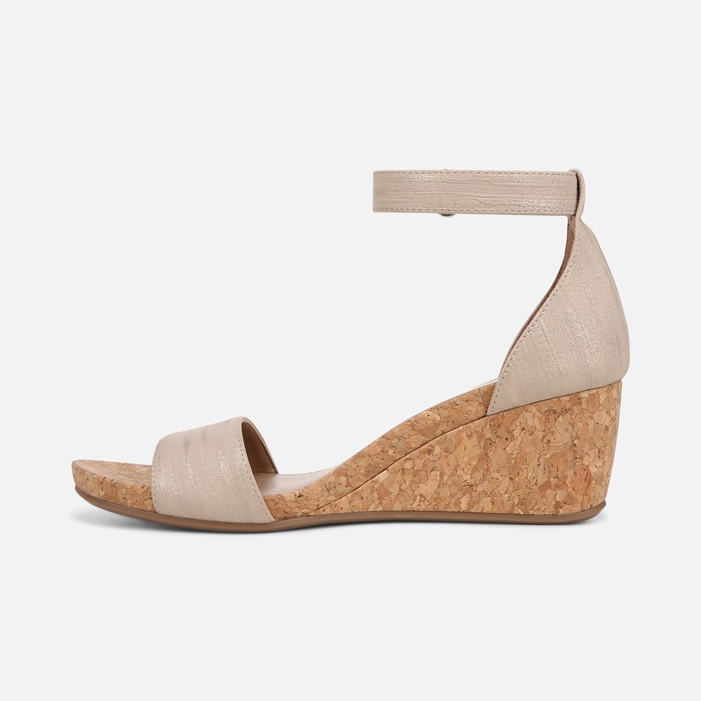 Naturalizer Areda Wedge Sandal - Fawn Beige Faux Leather Naturalizer Areda Wedge Sandal - Fawn Beige Faux Leather