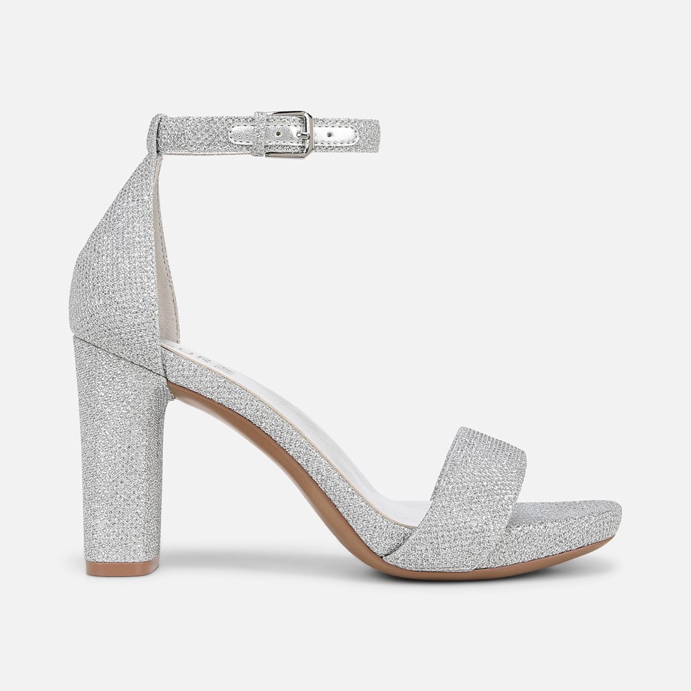 Naturalizer Joy Dress Sandal - Silver Fab Fabric Naturalizer Joy Dress Sandal - Silver Fab Fabric