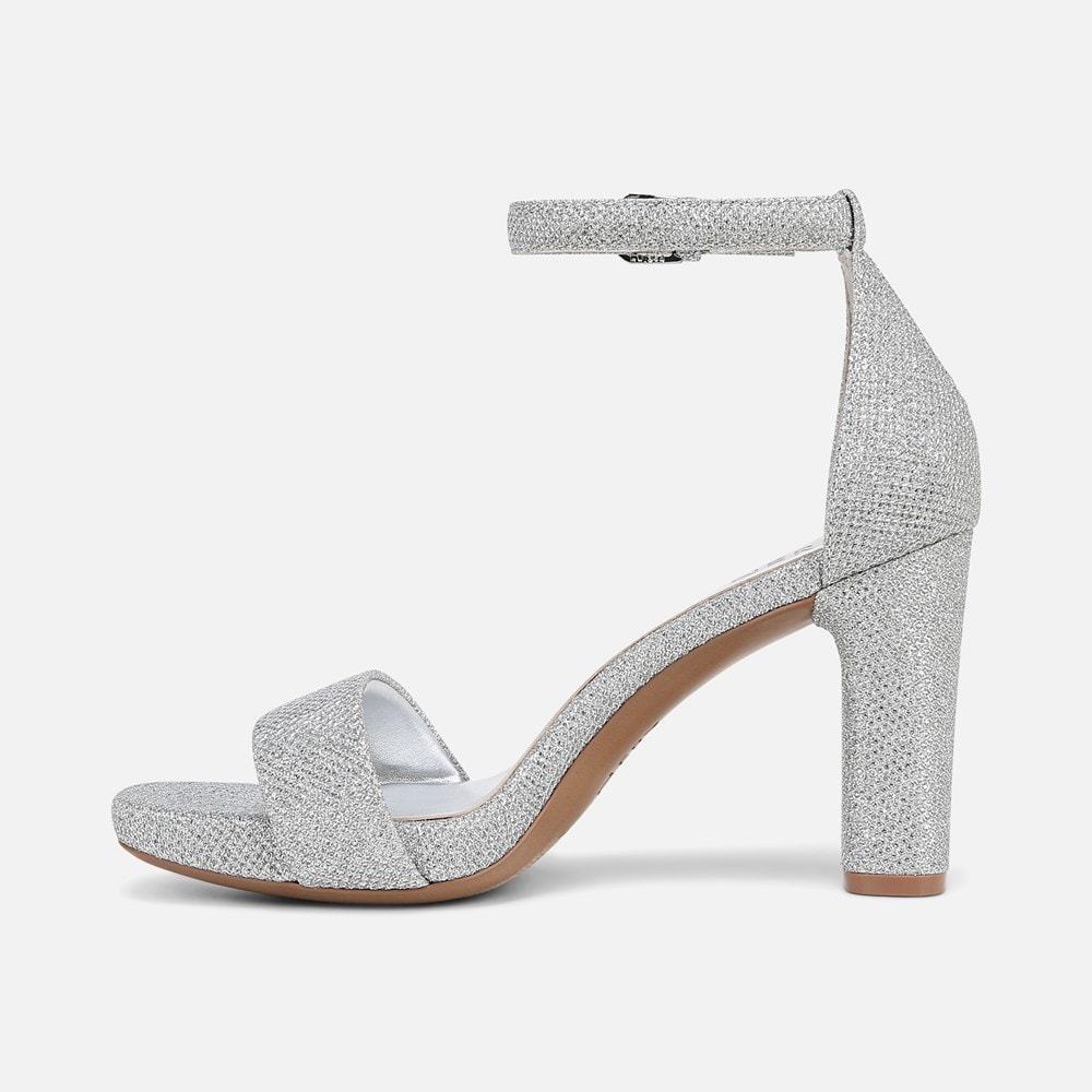 Naturalizer Joy Dress Sandal - Silver Fab Fabric Naturalizer Joy Dress Sandal - Silver Fab Fabric
