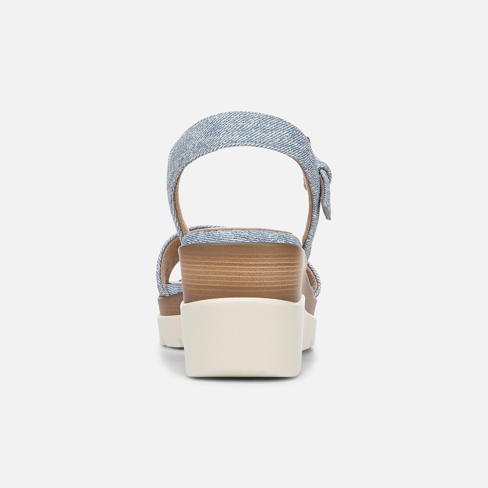 Naturalizer SOUL Graciela Wedge Sandal - Light Denim Blue Faux Leather Naturalizer SOUL Graciela Wedge Sandal - Light Denim Blue Faux Leather
