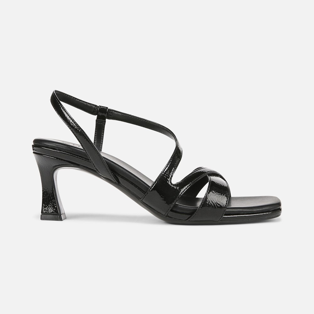 Naturalizer Kieran Strappy Dress Sandal - Black Faux Leather Naturalizer Kieran Strappy Dress Sandal - Black Faux Leather