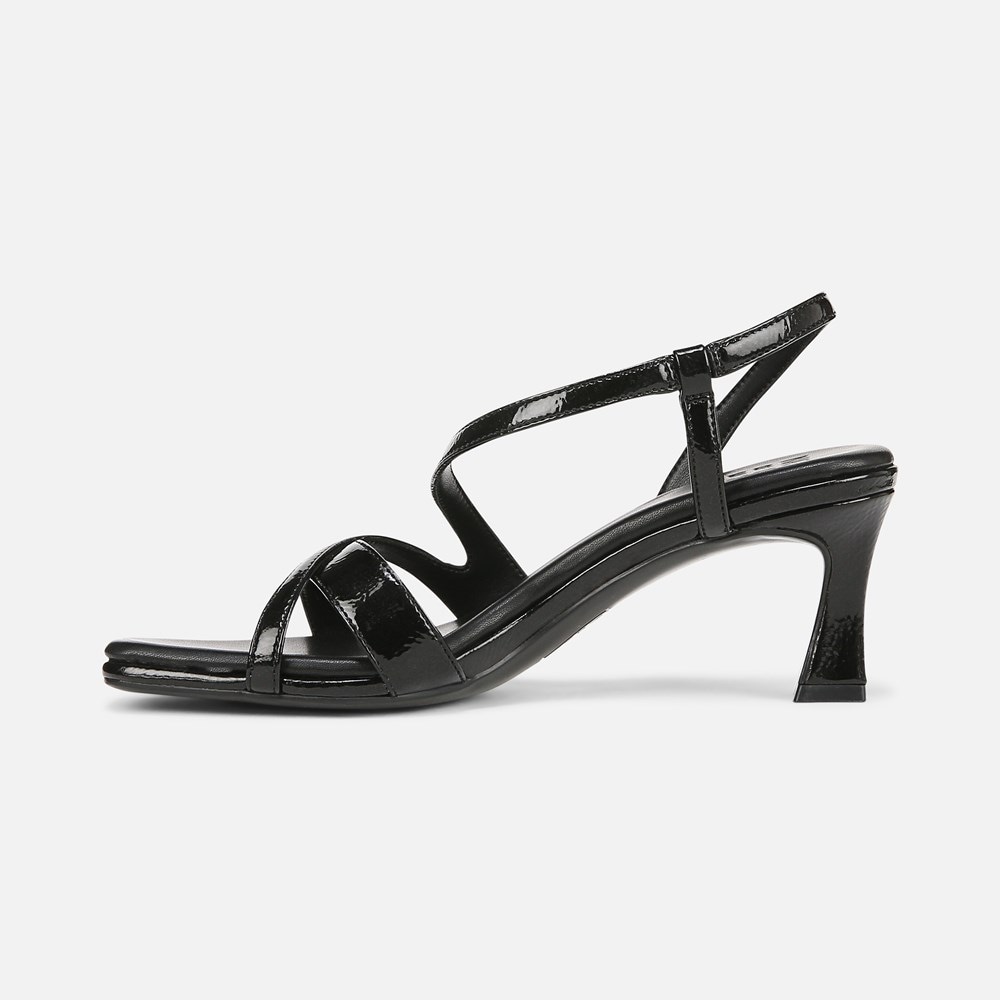Naturalizer Kieran Strappy Dress Sandal - Black Faux Leather Naturalizer Kieran Strappy Dress Sandal - Black Faux Leather