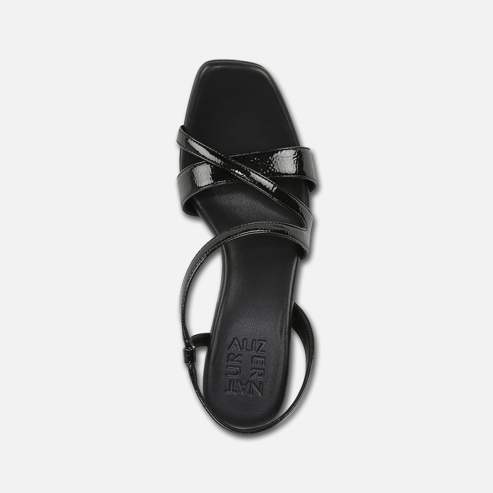 Naturalizer Kieran Strappy Dress Sandal - Black Faux Leather Naturalizer Kieran Strappy Dress Sandal - Black Faux Leather