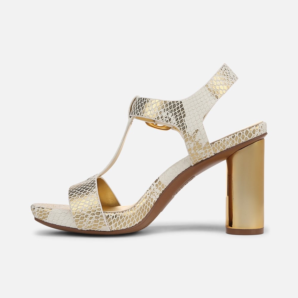 Naturalizer Jordis Dress Sandal - White / Gold Leather Naturalizer Jordis Dress Sandal - White / Gold Leather