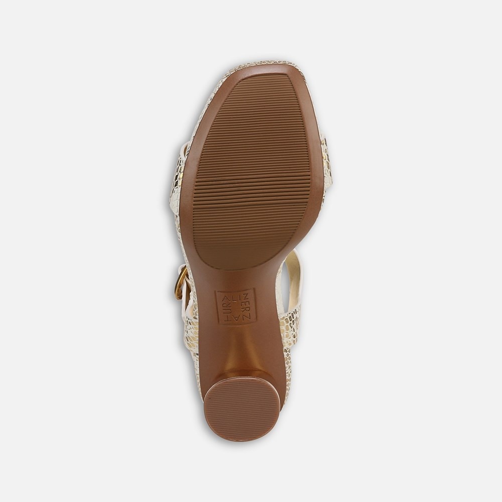 Naturalizer Jordis Dress Sandal - White / Gold Leather Naturalizer Jordis Dress Sandal - White / Gold Leather