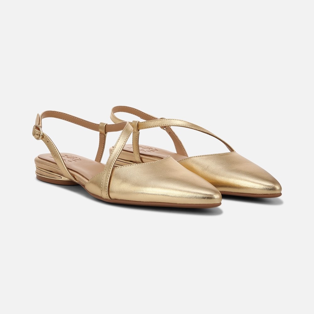 Naturalizer Hawaii Slingback Flat - Dark Gold Leather Naturalizer Hawaii Slingback Flat - Dark Gold Leather