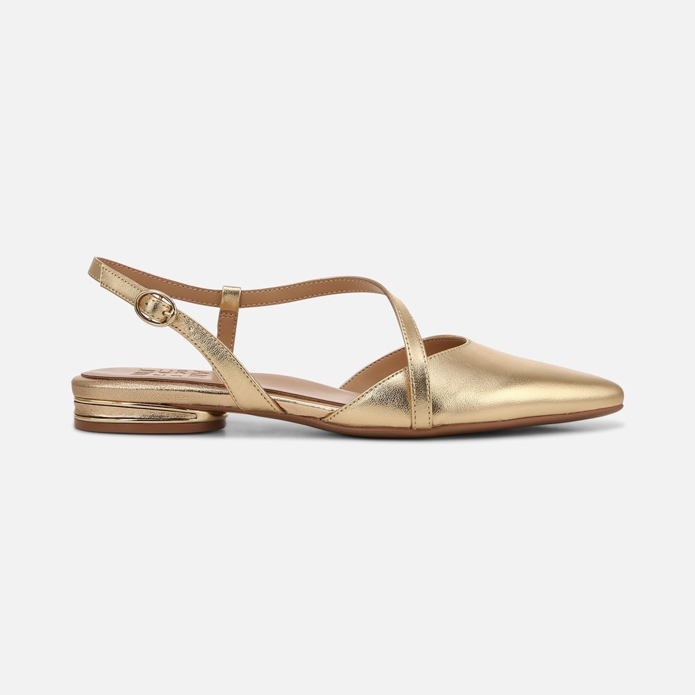 Naturalizer Hawaii Slingback Flat - Dark Gold Leather Naturalizer Hawaii Slingback Flat - Dark Gold Leather