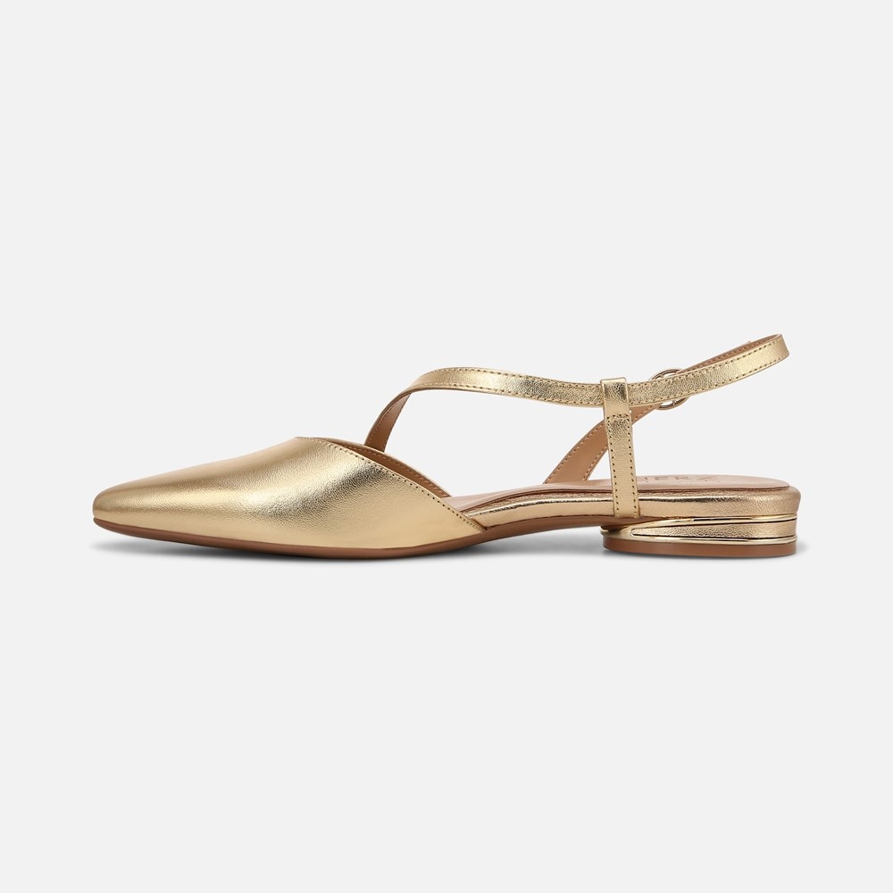 Naturalizer Hawaii Slingback Flat - Dark Gold Leather Naturalizer Hawaii Slingback Flat - Dark Gold Leather