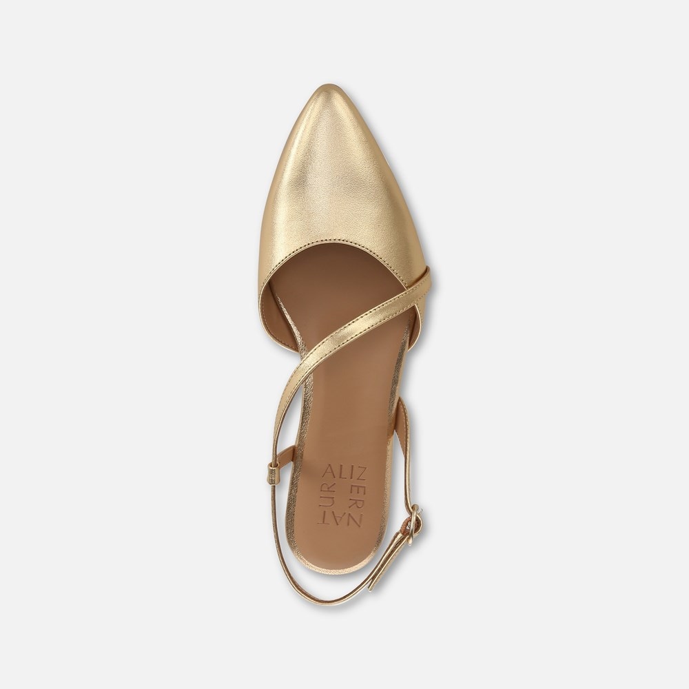 Naturalizer Hawaii Slingback Flat - Dark Gold Leather Naturalizer Hawaii Slingback Flat - Dark Gold Leather
