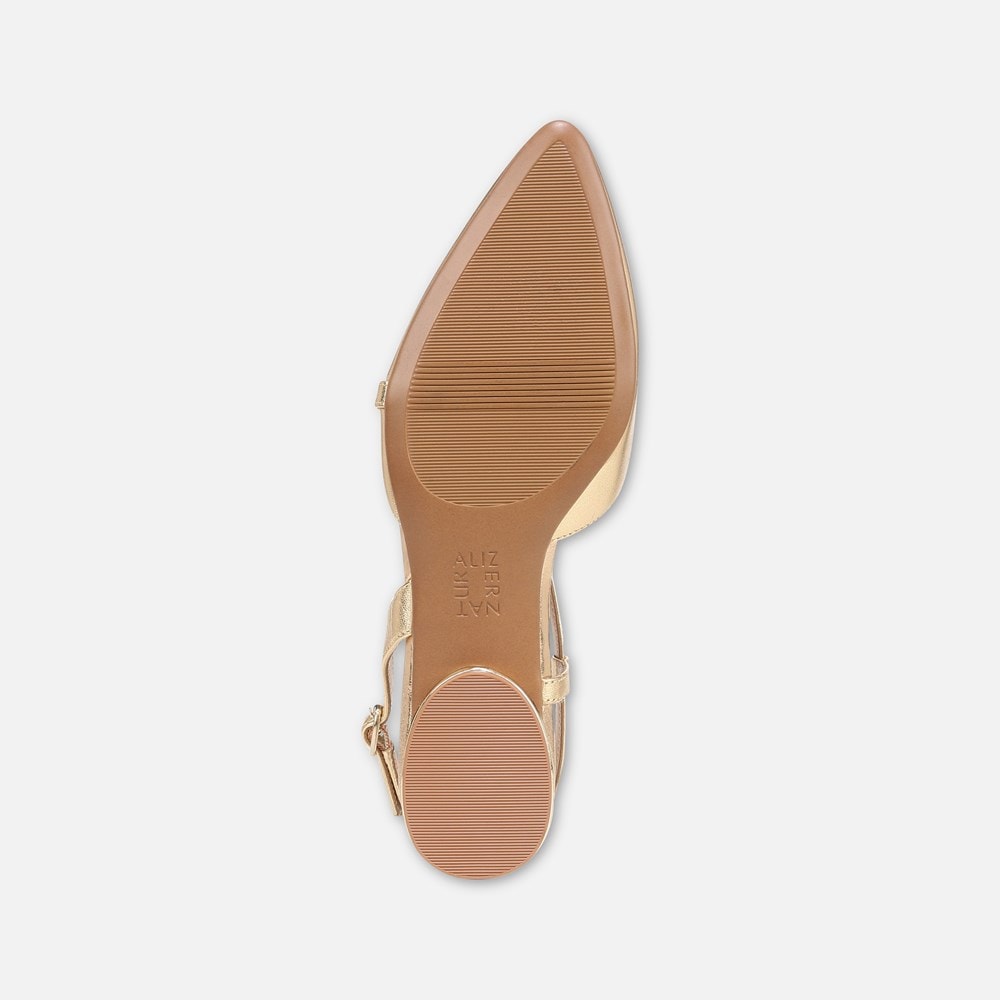 Naturalizer Hawaii Slingback Flat - Dark Gold Leather Naturalizer Hawaii Slingback Flat - Dark Gold Leather