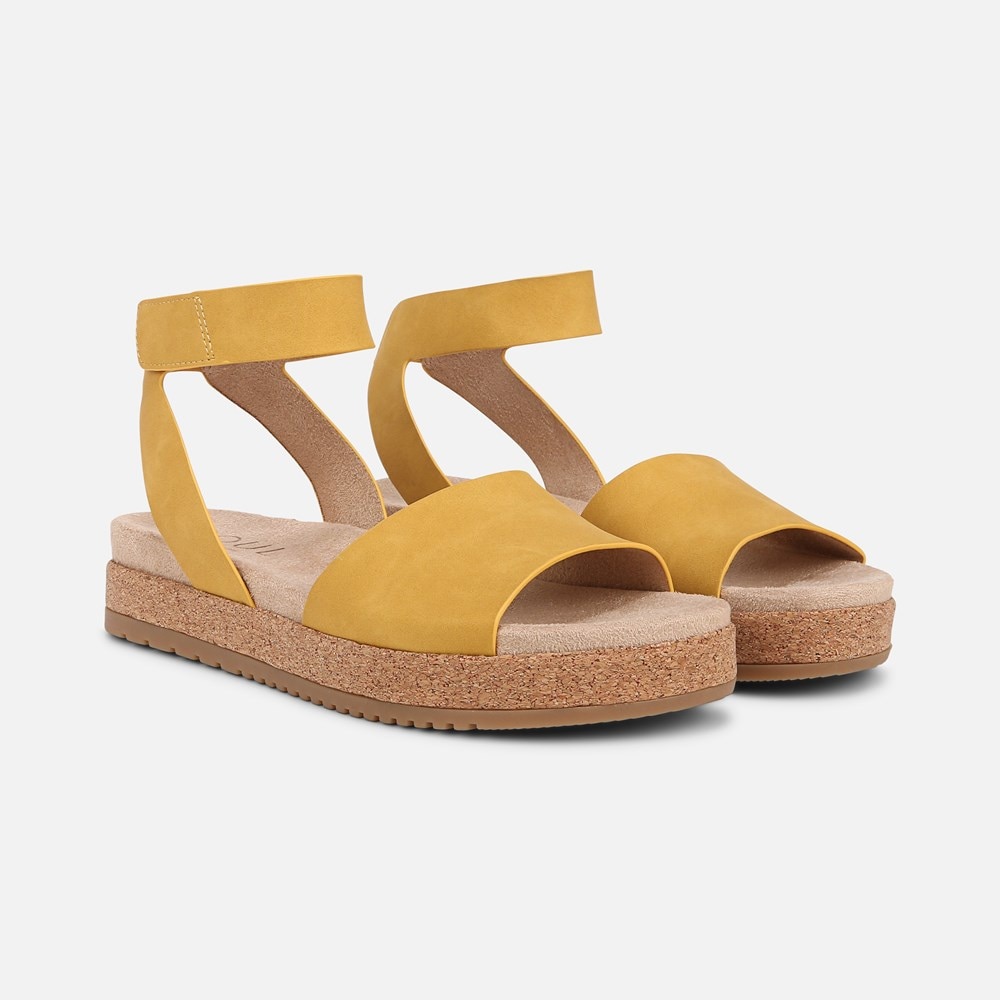 Naturalizer SOUL Deara Sandal - Yellow Faux Leather