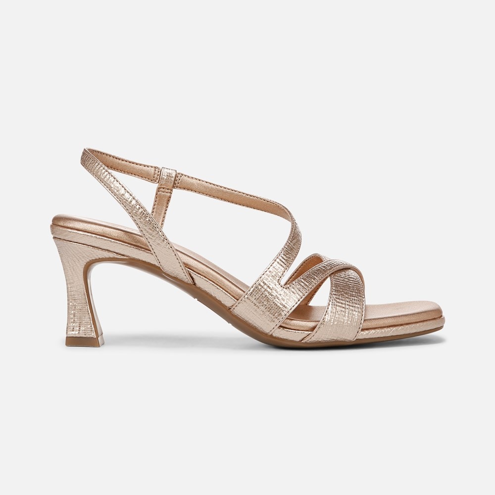 Naturalizer Kieran Strappy Dress Sandal - Rose Gold Faux Leather Naturalizer Kieran Strappy Dress Sandal - Rose Gold Faux Leather