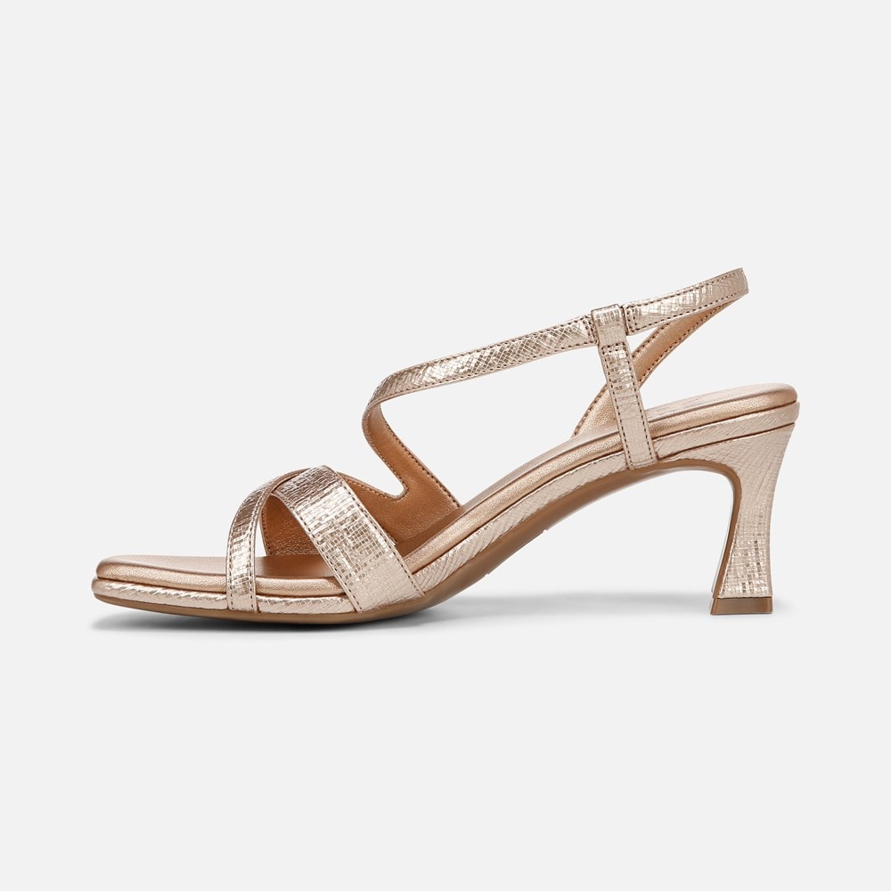 Naturalizer Kieran Strappy Dress Sandal - Rose Gold Faux Leather Naturalizer Kieran Strappy Dress Sandal - Rose Gold Faux Leather