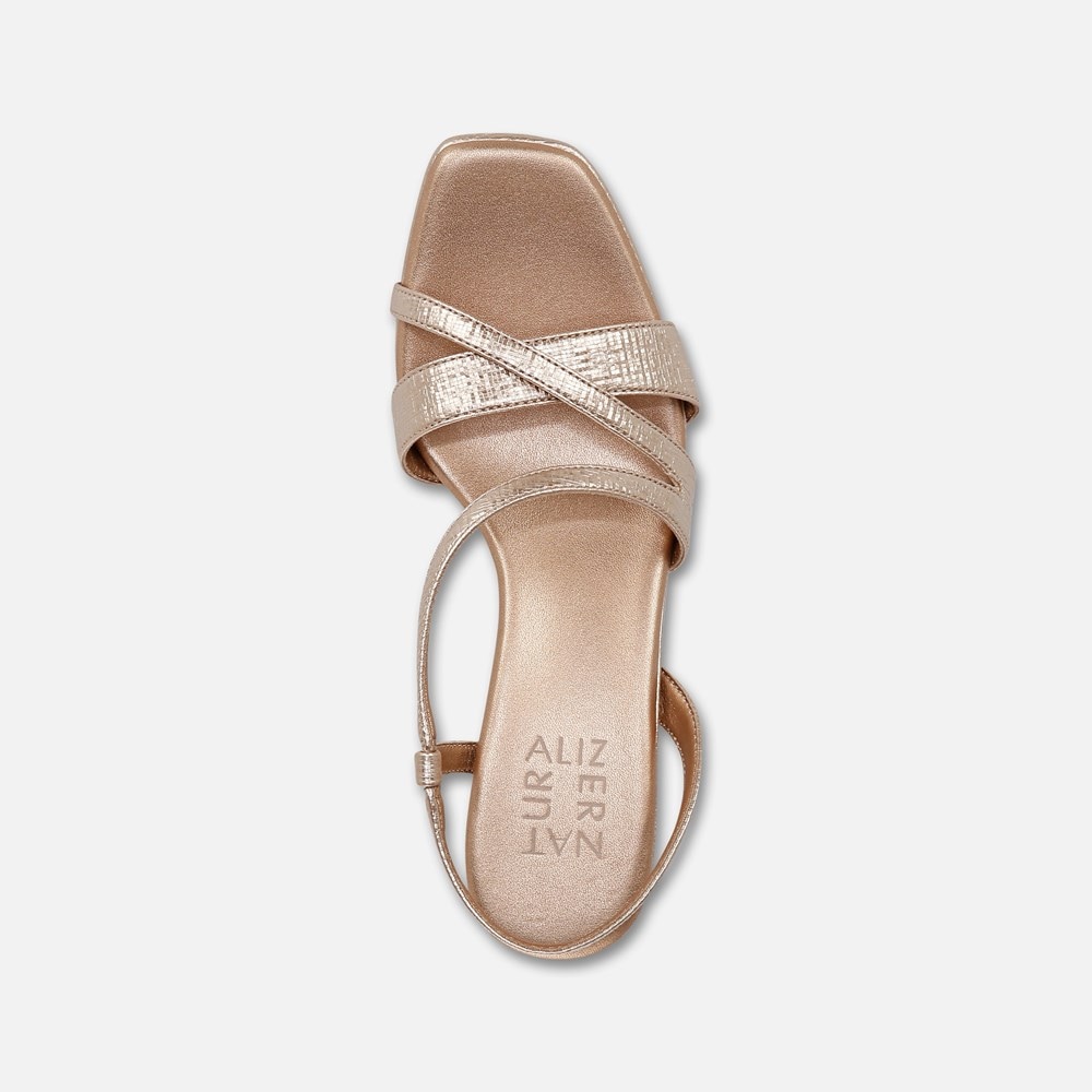 Naturalizer Kieran Strappy Dress Sandal - Rose Gold Faux Leather Naturalizer Kieran Strappy Dress Sandal - Rose Gold Faux Leather