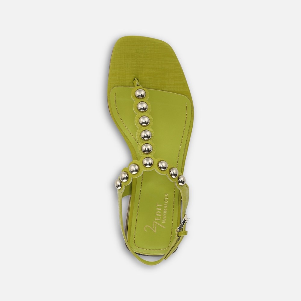 Naturalizer 27 EDIT Nara Sandal - Chartreuse Green Leather