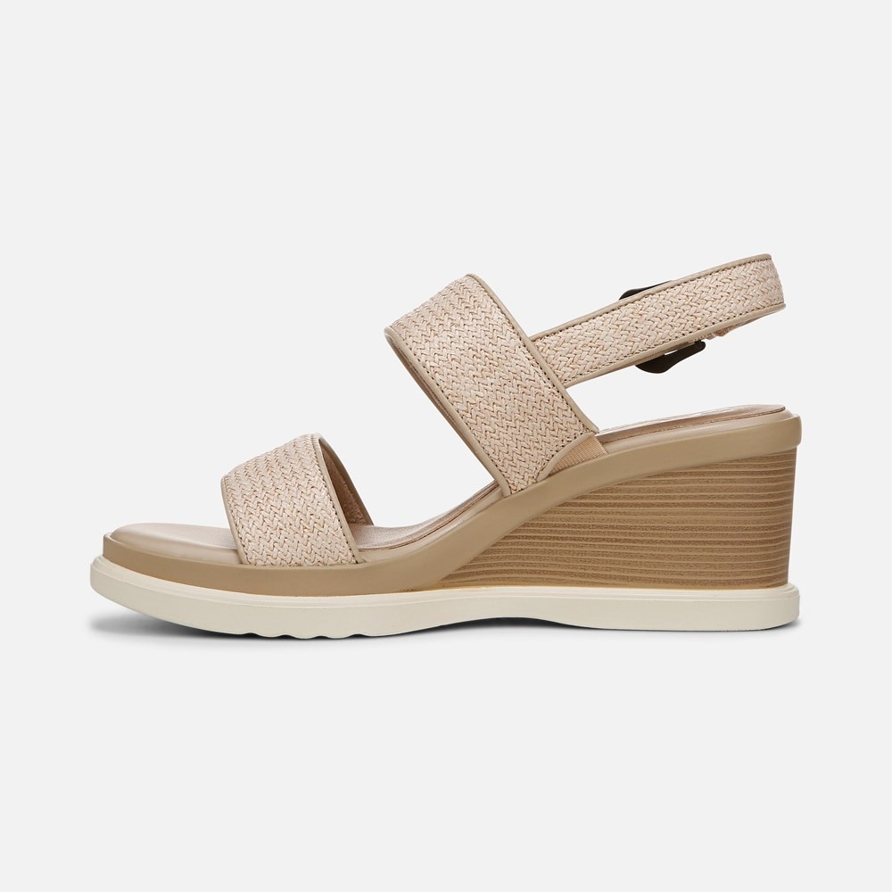 Naturalizer SOUL Livia 2 Wedge Sandal - Light Natural Fabric
