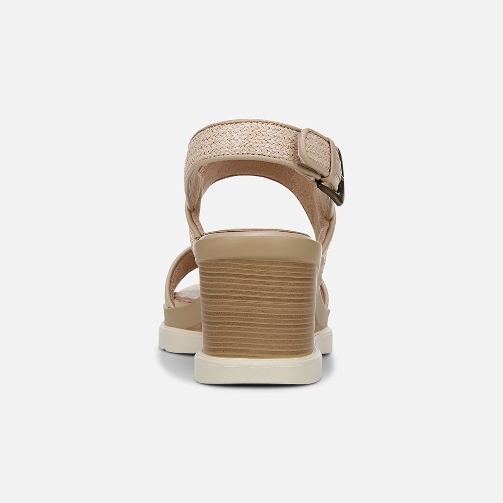Naturalizer SOUL Livia 2 Wedge Sandal - Light Natural Fabric