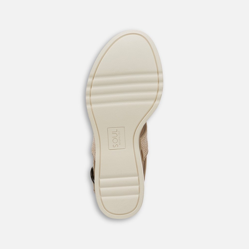 Naturalizer SOUL Livia 2 Wedge Sandal - Light Natural Fabric