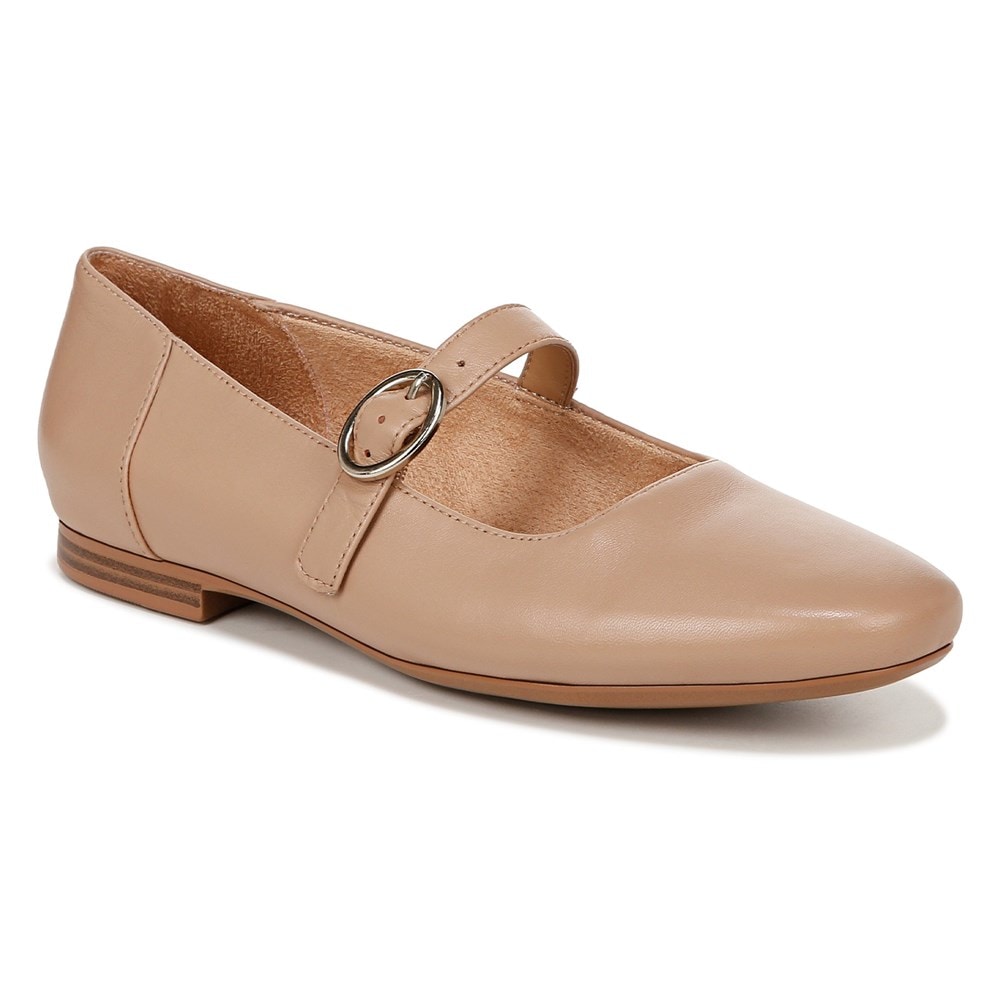 Naturalizer Kelly Mary Jane Flat - Creme Brulee Leather Naturalizer Kelly Mary Jane Flat - Creme Brulee Leather