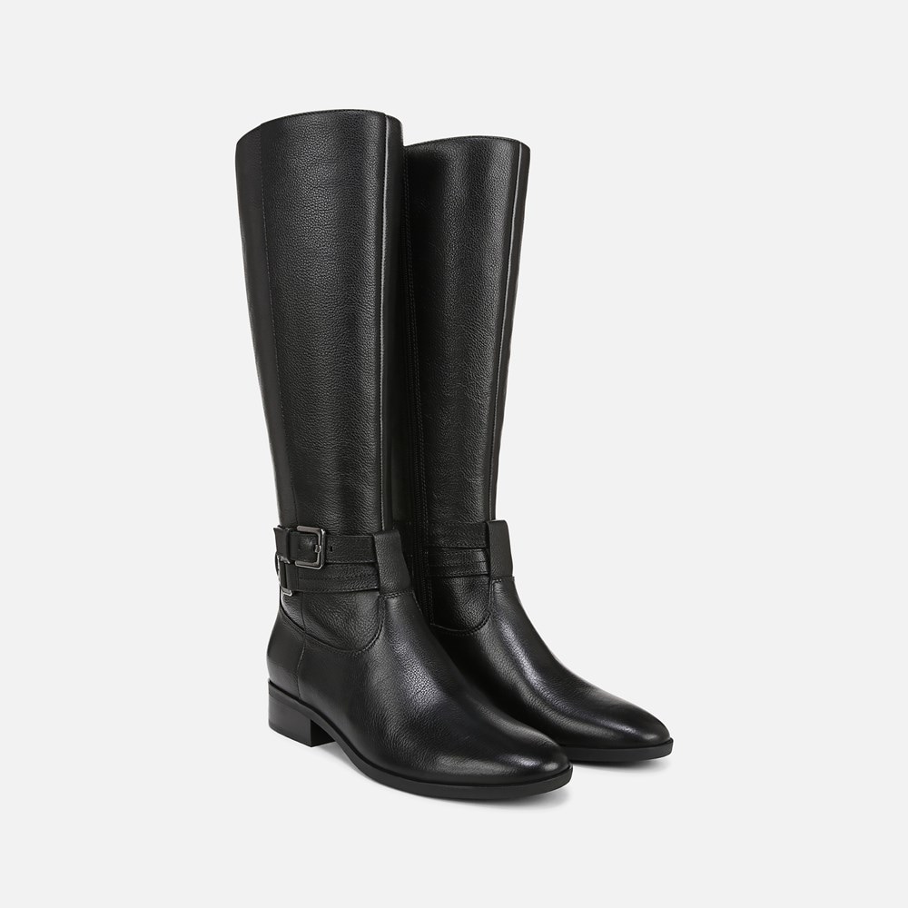 Naturalizer Rory Wide Calf Knee High boot - Black Leather