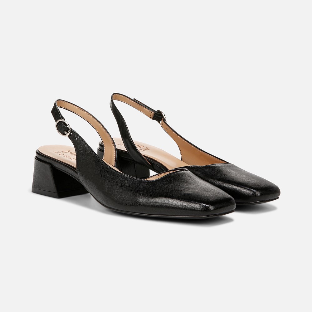 Naturalizer Jayla Slingback Pump - Black Leather