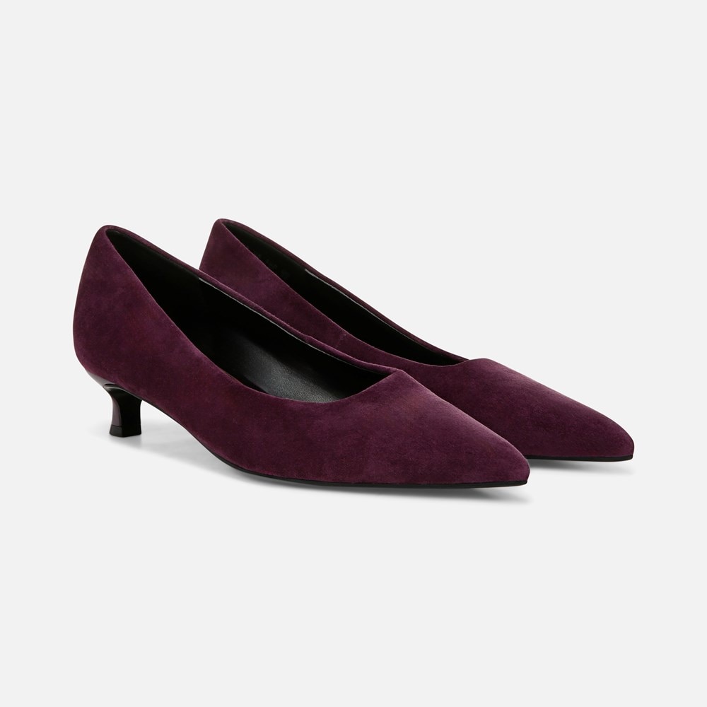 Naturalizer Natalia Kitten Heel - Deep Plum Purple Suede Naturalizer Natalia Kitten Heel - Deep Plum Purple Suede