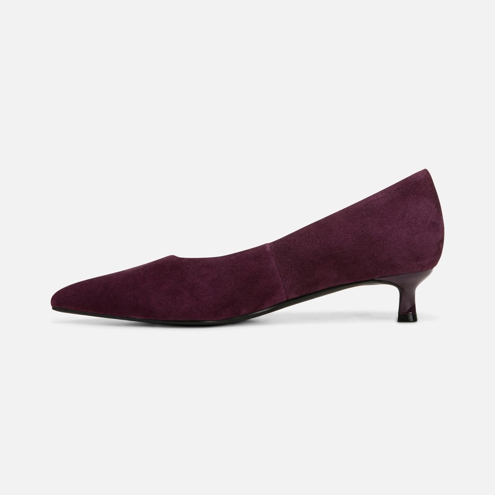 Naturalizer Natalia Kitten Heel - Deep Plum Purple Suede Naturalizer Natalia Kitten Heel - Deep Plum Purple Suede