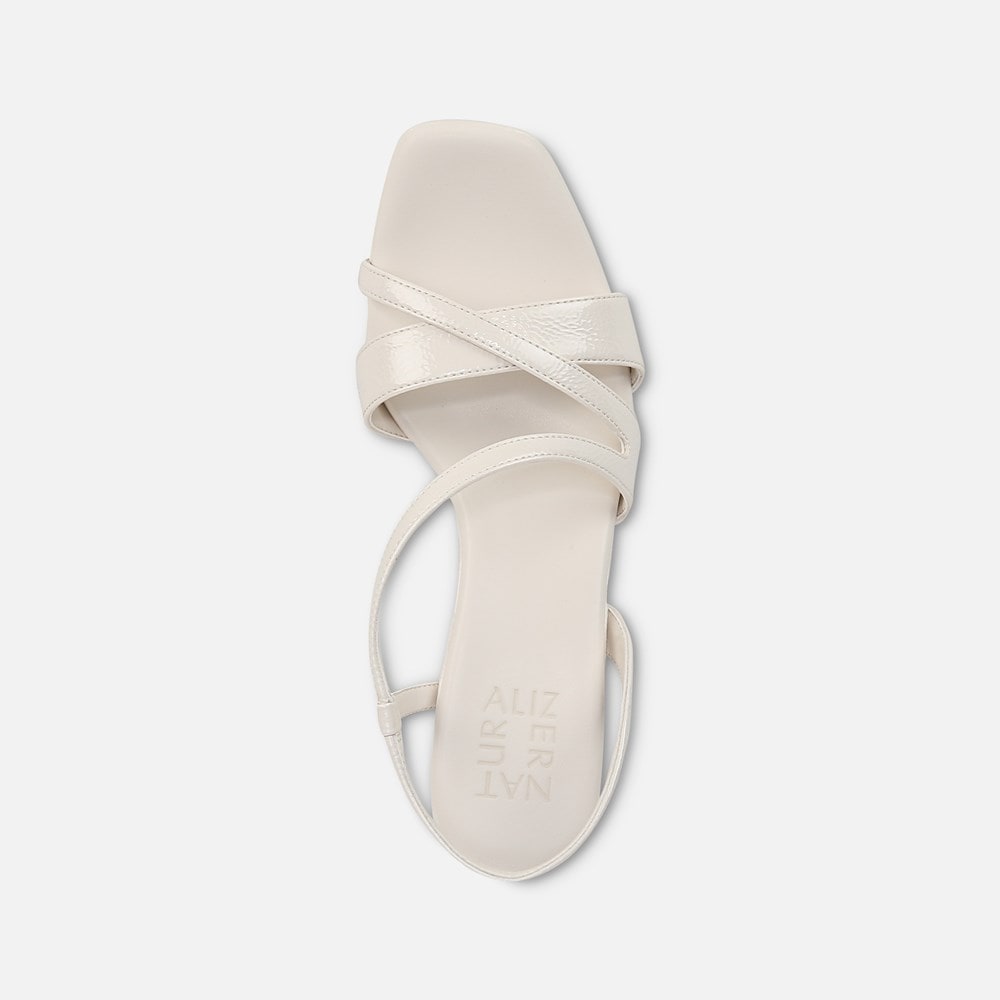 Naturalizer Kieran Strappy Dress Sandal - Warm White Faux Leather Naturalizer Kieran Strappy Dress Sandal - Warm White Faux Leather