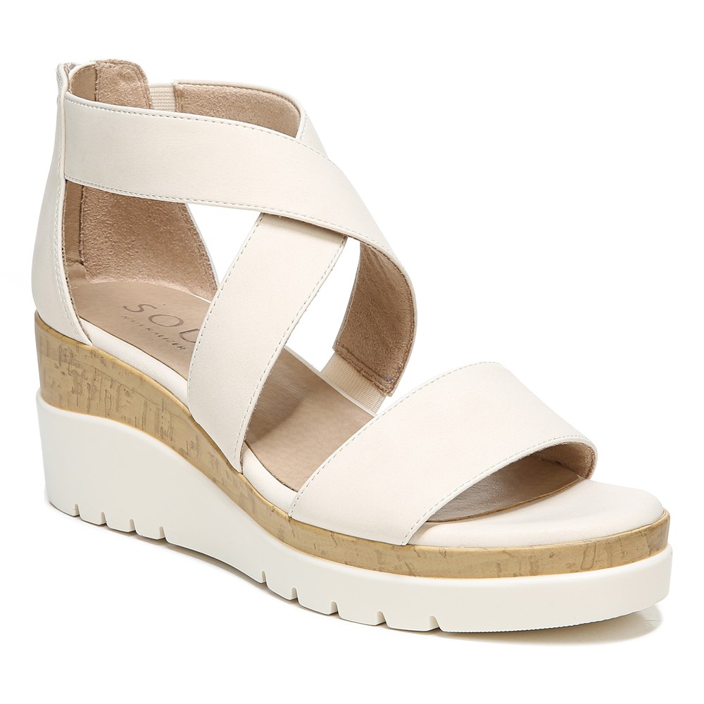Naturalizer Soul Goodtimes Wedge Sandal - Porcelain Synthetic Naturalizer Soul Goodtimes Wedge Sandal - Porcelain Synthetic