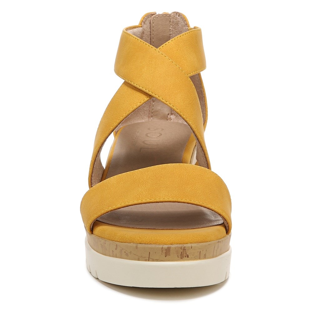 Naturalizer Soul Goodtimes Wedge Sandal - Yellow Synthetic