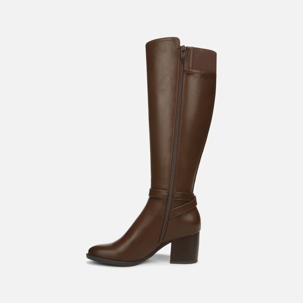 Naturalizer SOUL Uptown Wide Calf Knee High Boot - Dark Brown Faux Leather Naturalizer SOUL Uptown Wide Calf Knee High Boot - Dark Brown Faux Leather