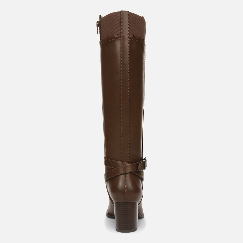 Naturalizer SOUL Uptown Wide Calf Knee High Boot - Dark Brown Faux Leather Naturalizer SOUL Uptown Wide Calf Knee High Boot - Dark Brown Faux Leather