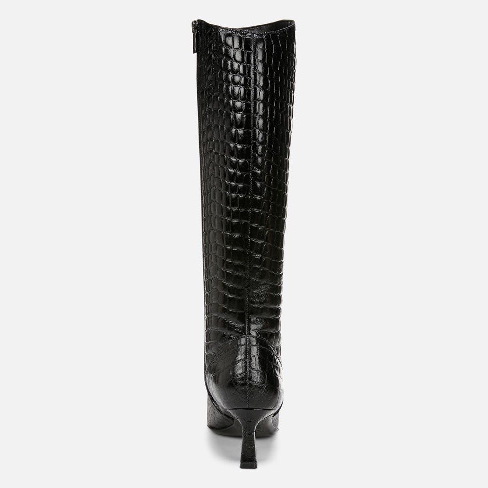 Naturalizer Deesha Extra Wide Calf Knee High Boot - Black Croco Leather Naturalizer Deesha Extra Wide Calf Knee High Boot - Black Croco Leather