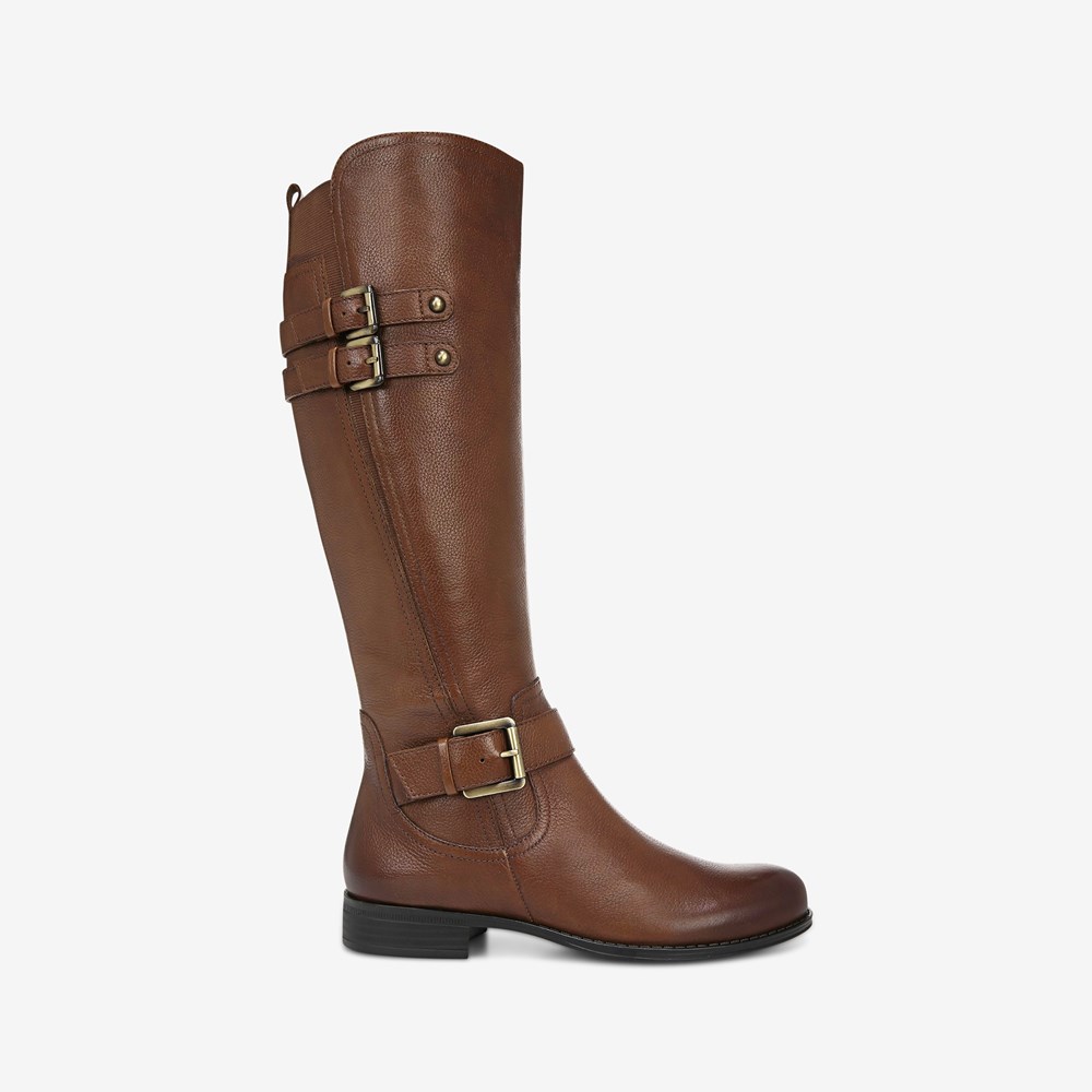 Naturalizer Jessie Wide Calf Knee High Boot - Cinnamon Leather Naturalizer Jessie Wide Calf Knee High Boot - Cinnamon Leather