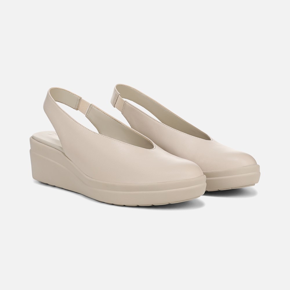 Naturalizer Sutton Slingback Wedge - Porcelain Leather Naturalizer Sutton Slingback Wedge - Porcelain Leather