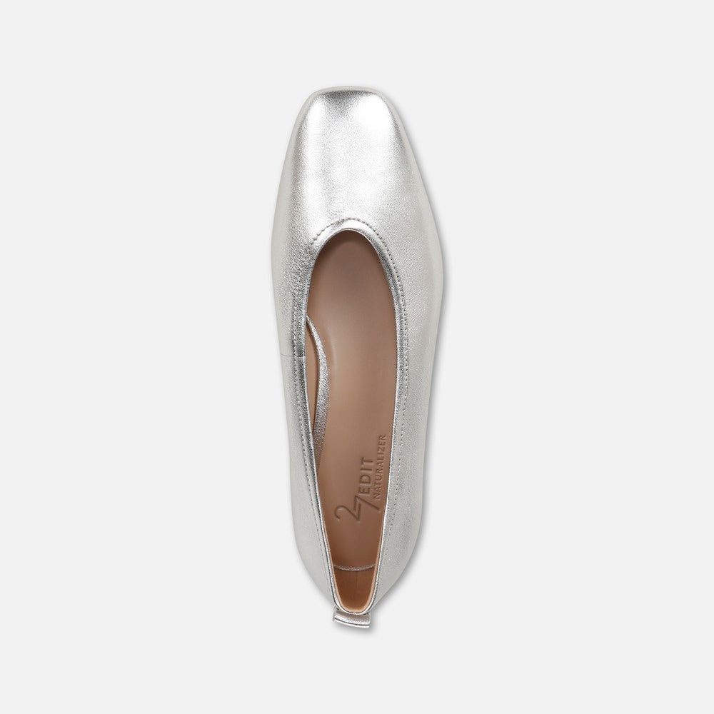 Naturalizer 27 Edit Carla Flat - Silver Leather Naturalizer 27 Edit Carla Flat - Silver Leather
