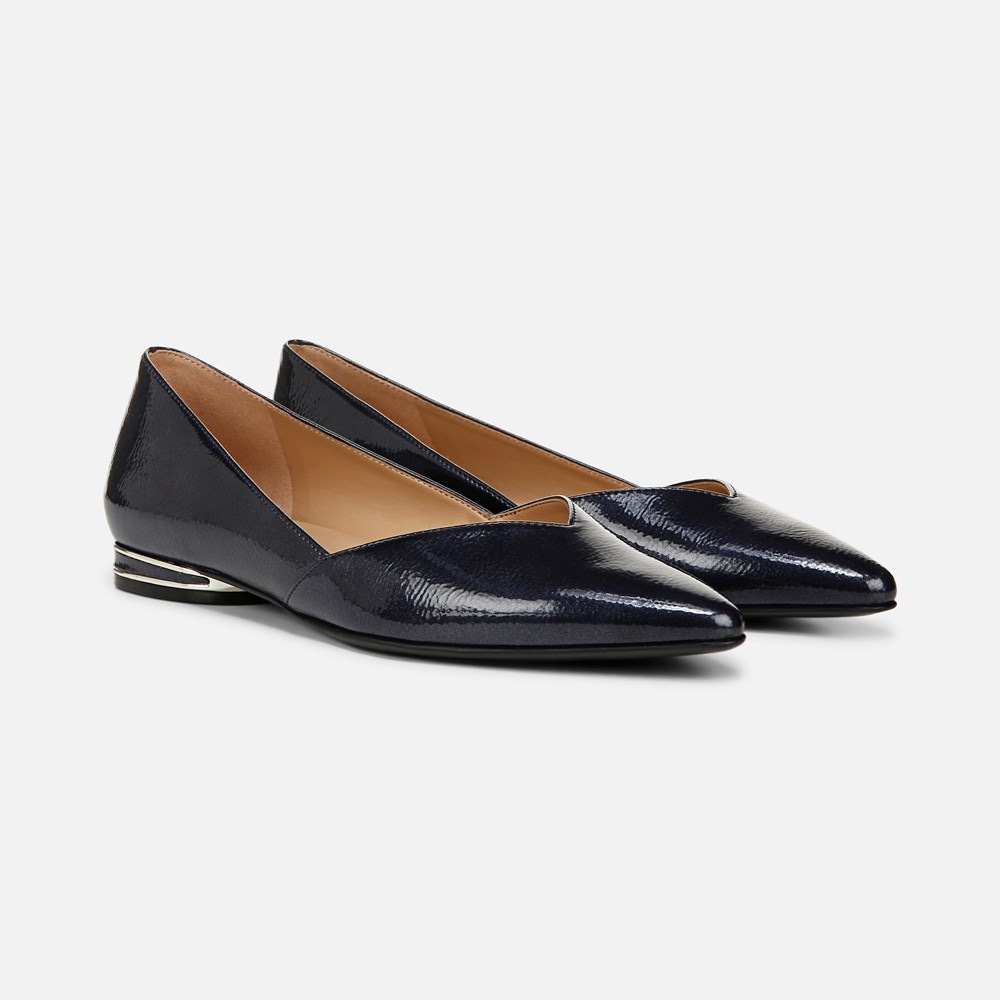 Naturalizer Havana Flat - Midnight Blue Faux Leather Naturalizer Havana Flat - Midnight Blue Faux Leather