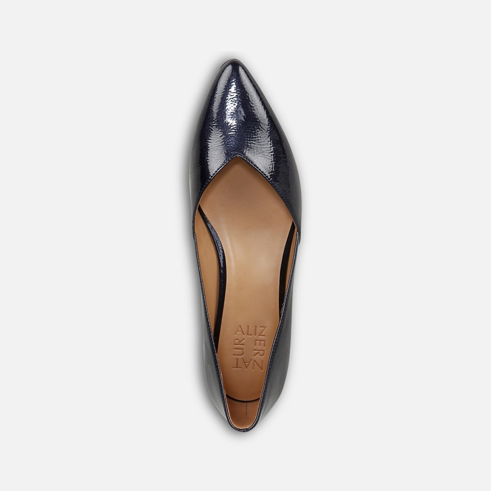 Naturalizer Havana Flat - Midnight Blue Faux Leather Naturalizer Havana Flat - Midnight Blue Faux Leather