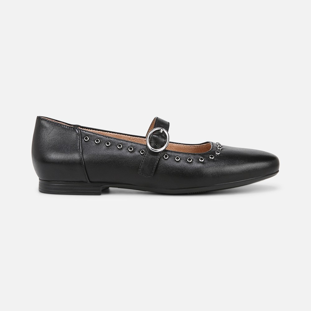 Naturalizer Kelly Mary Jane Flat - Black Leather Naturalizer Kelly Mary Jane Flat - Black Leather