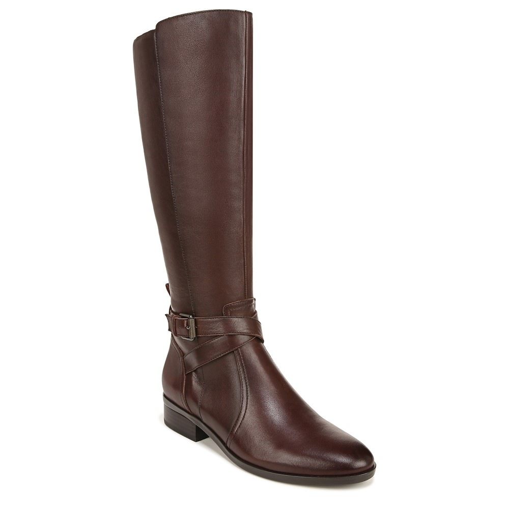 Naturalizer Rena Wide Calf Riding Boot - Chocolate Brown Leather Naturalizer Rena Wide Calf Riding Boot - Chocolate Brown Leather
