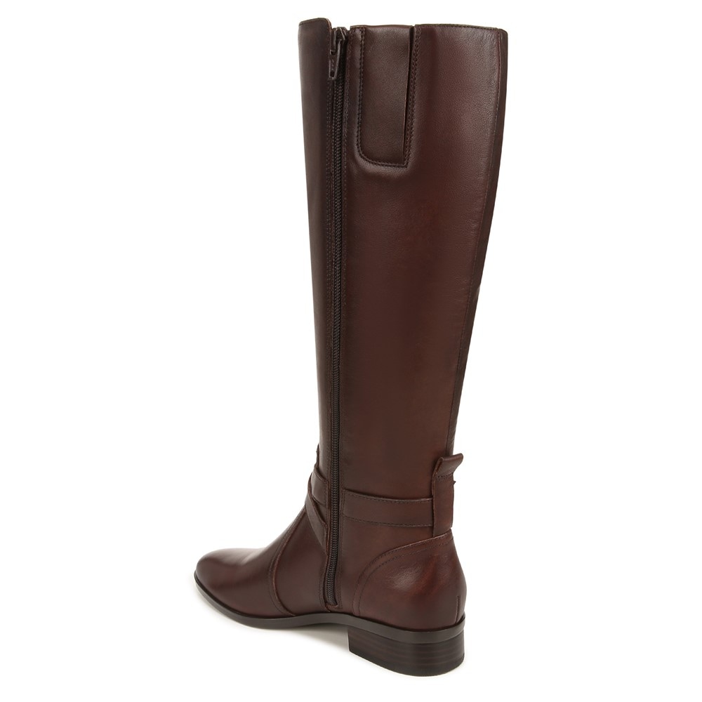 Naturalizer Rena Wide Calf Riding Boot - Chocolate Brown Leather Naturalizer Rena Wide Calf Riding Boot - Chocolate Brown Leather