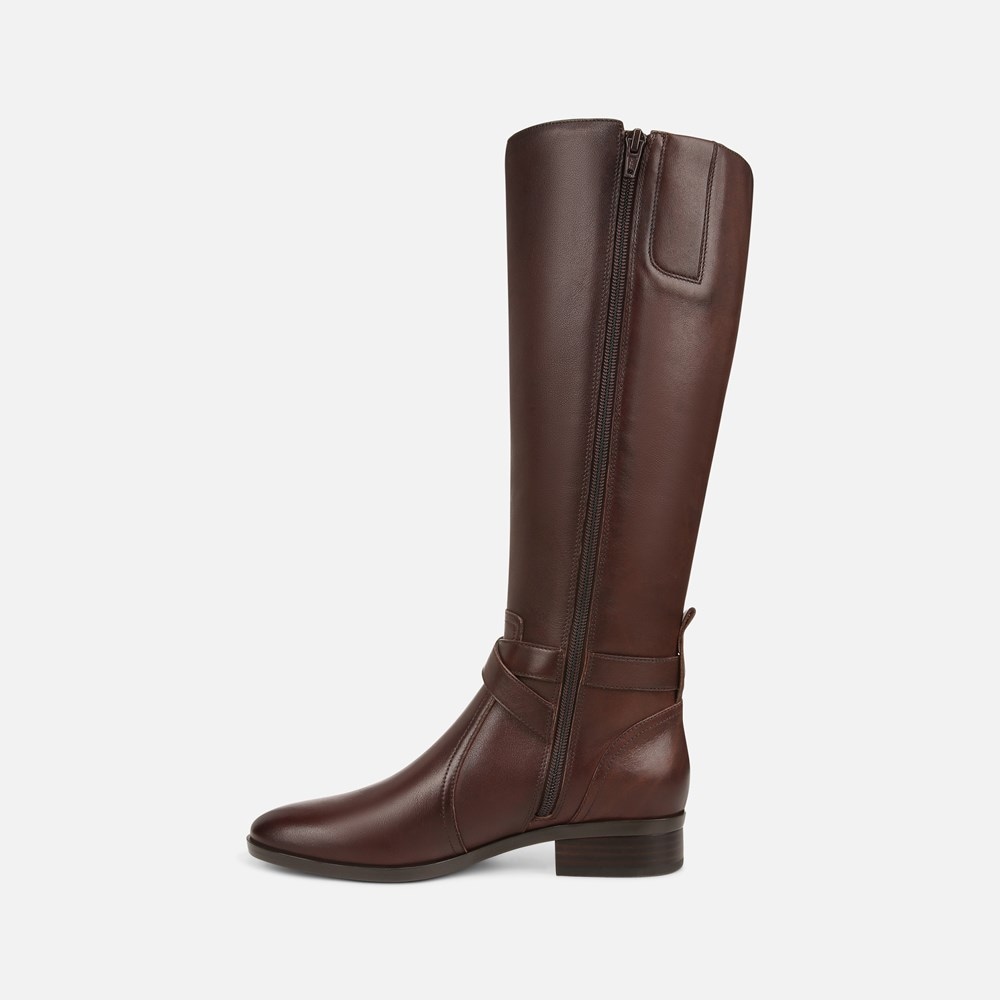 Naturalizer Rena Wide Calf Riding Boot - Chocolate Brown Leather Naturalizer Rena Wide Calf Riding Boot - Chocolate Brown Leather
