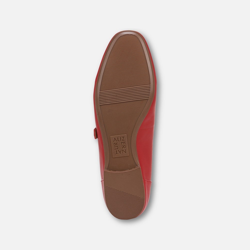 Naturalizer Kelly Mary Jane Flat - Crimson Red Leather
