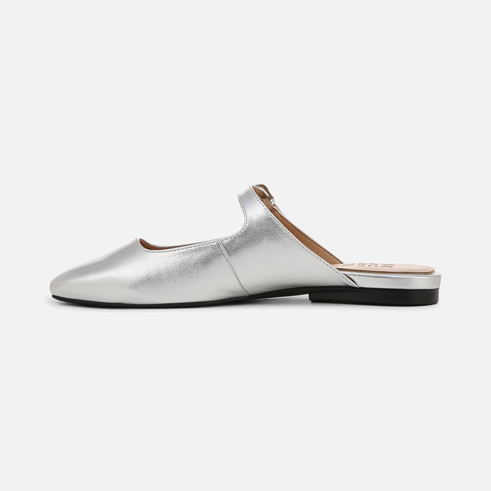 Naturalizer Apple Mary Jane Mule - Silver Faux Leather Naturalizer Apple Mary Jane Mule - Silver Faux Leather